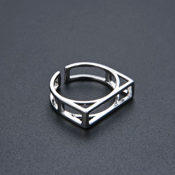 Women’s Jewelry Set Fashion Version Of INS Niche Design Simple Geometric Square Temperament Hollow Open Ring Female Hot Selling Jewelry_ipsvogv.com