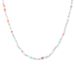 New Dopamine Shattered Silver Bead Necklace, Niche Trend, Colorful Natural Stone, Stainless Steel Collarbone, Neck_ipsvogv.com