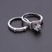Sanjie's New Simulated Zircon Hearts And Eight Arrows Ring For Women's Fashion Full Diamond Engagement Set_ipsvogv.com