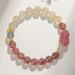 Natural Yellow Hair Strawberry Crystal Pixiu Peach Blossom Niche New Chinese Style Women's Bracelet Jewelry_ipsvogv.com