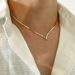 Jewelry Hip-hop Style Flat Snake Bone Chain Simple Geometric V-shaped Necklace Earrings_ipsvogv.com