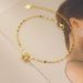Korean Sen Style Little Gold Bean Instagram Cold Wind Rope Sexy Lip Titanium Steel Foot Chain Female_ipsvogv.com