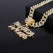 Men’s Jewelry Set Fashion INS Trendy English Diamond Alloy Pendant Exaggerated Full Diamond Letter Personality Men And Women Trendy Hip Hop Pendant_ipsvogv.com