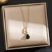 New Korean Style Zircon Pendant with Titanium Steel Necklace, Women's Colorless, Stylish, and Minimalist Design, Collar_ipsvogv.com