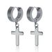 Fashion Punk Cross Ear Clips Ear Buckles Men's And Women's, Hip Hop Trend Geometric Earrings Pendant Earrings_ipsvogv.com