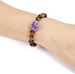 Fashion Amethyst Raw Elastic Bracelet, Irregular Natural Stone Energy Transfer Women's Bracelet_ipsvogv.com