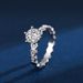New Honeycomb 1 Carat Moissanite White Copper Ring Wedding Proposal Couple_ipsvogv.com