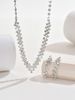Women’s Jewelry Set Fashion Claw Chain Series Loose Diamond Zircon Earrings Necklace Set Female Bride Evening Dress High End Luxury Full Diamond_ipsvogv.com