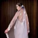 Hair Jewelry MZA10 Pearls Veil Long Cathedral Bridal Veils Full Around Lace Applique Edge 1 Tier Soft Wedding Dress_ipsvogv.com