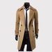 Men's autumn and winter long double-breasted trench coat men's woolen coat slim tweed coat men_ipsvogv.com