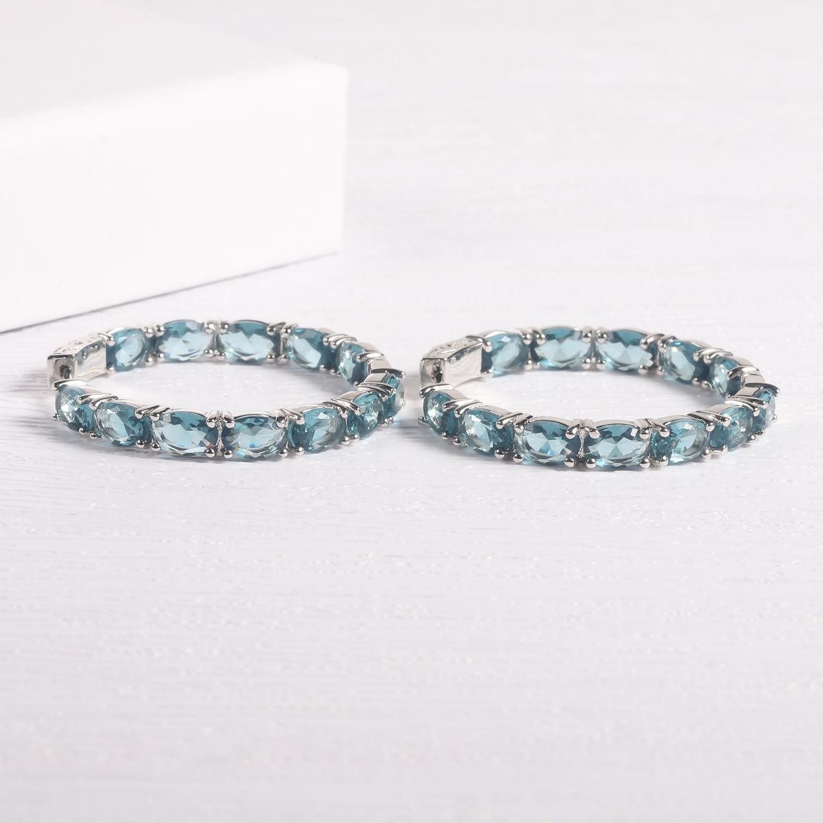 Live Broadcast One Piece Personalized Earrings Zircon Glass Sterling Silver Round Earrings_ipsvogv.com