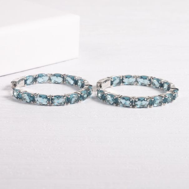 Live Broadcast One Piece Personalized Earrings Zircon Glass Sterling Silver Round Earrings_ipsvogv.com