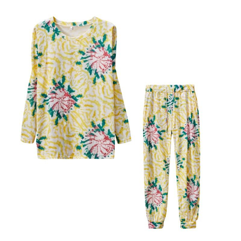 Women's Clothing autumn and winter printed casual long sleeved women's sports suit_ipsvogv.com