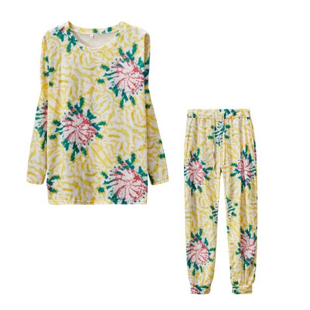 Women's Clothing autumn and winter printed casual long sleeved women's sports suit_ipsvogv.com