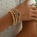 Minimalist women's bead four piece set, personalized inlaid crystal, niche design, geometric bracelet_ipsvogv.com