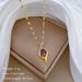 Steel 【 Titanium 】 Luxury Micro Inlaid True Gold Minimalist Style Necklace For Women, New Clavicle Chain, Light Luxury, 【 】 Women, Chain, ,_ipsvogv.com