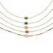 Korean-style copper-inlaid rhinestone single-row necklace middle square card diamond colorful versatile fashion versatile popular necklace ladies_ipsvogv.com