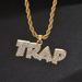 Versatile hip-hop trendy men's Cuban with minimalist niche letter inlaid diamond design necklace, versatile and elegant_ipsvogv.com