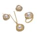 Women's Jewelry Set Elegant Light Luxury Copper Inlaid Zircon Pearl Camellia Pendant Necklace Earrings Set Fashion Jewelry_ipsvogv.com