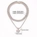 One arrow piercing full diamond heart zinc alloy pendant with a high-end feel, Cuban chain, men's and women's hip-hop_ipsvogv.com