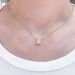 Square Silver Single Diamond Necklace Female Element Crystal Clavicle Necklace Female Distribution_ipsvogv.com