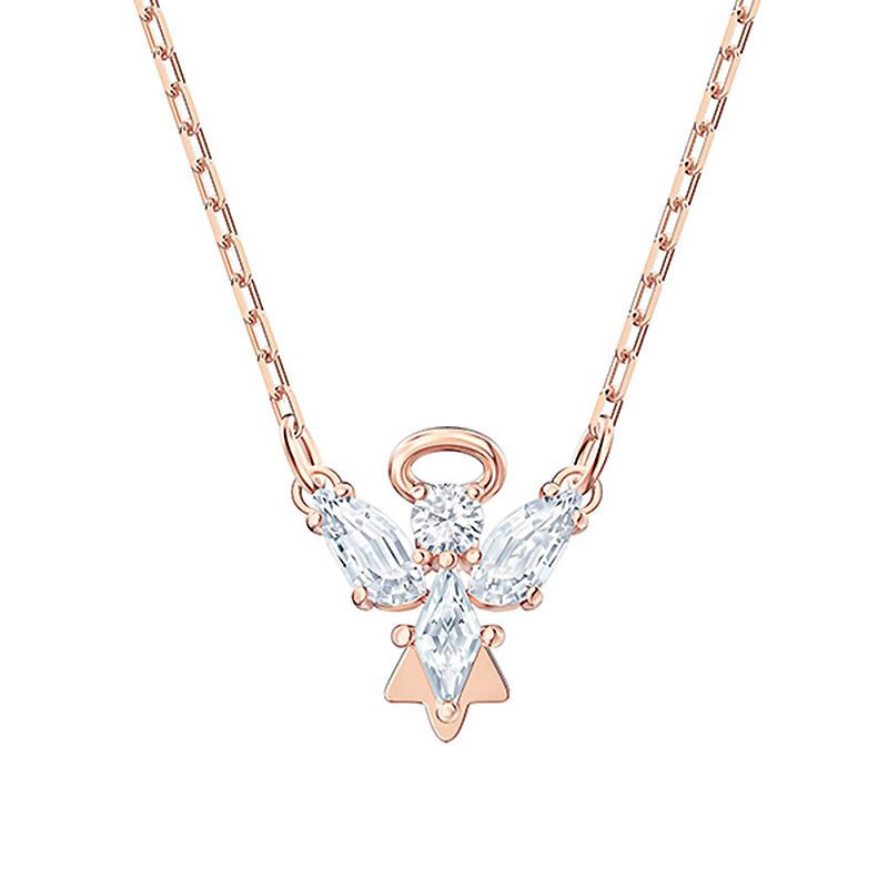 Dreamy Little Angel Necklace For Women Elements Crystal Light Luxury Clavicle Chain_ipsvogv.com