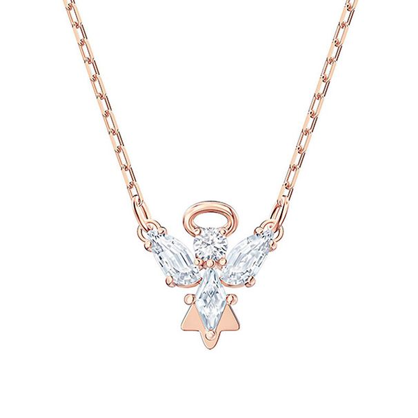 Dreamy Little Angel Necklace For Women Elements Crystal Light Luxury Clavicle Chain_ipsvogv.com