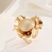 Fashion Jewelry For Women: Luxurious And Elegant Round Flower Statement Ring_ipsvogv.com