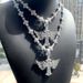 Men's Hip Hop Cross Pendant Necklace With Wing & Zircon Tennis Chain Cuban Link Silver Wing Cross Zircon Pendant Necklace Tennis Chain Men's Necklace_ipsvogv.com