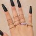 Women’s Jewelry Set Fashion Gold Love Ring Joint Ring Set Ins Cold Style 12 Piece Alloy Diamond Twist Ring_ipsvogv.com