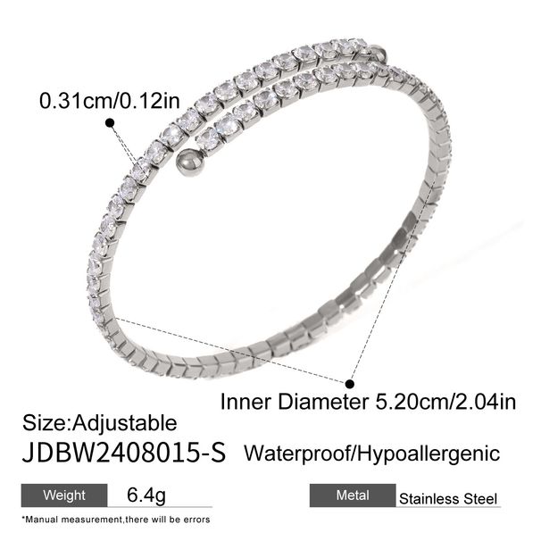 Women's Jewelry Stainless Steel Green Zircon Bracelet High Version Buckle Bracelet Titanium Steel Hand Jewelry Bracelet_ipsvogv.com