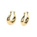 Wind geometric shape gold circle temperament earrings for women 2023 niche new copper plated earrings_ipsvogv.com