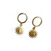 Unisex Fashionable Niche INS Retro Style Medieval Face Sun Pendant Earrings_ipsvogv.com