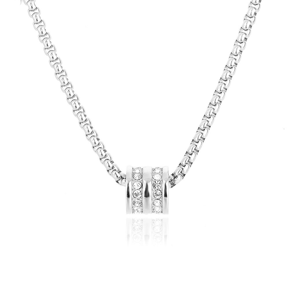 Lucky Bead Necklace For Men, Titanium Steel, Non Fading Accessories For Women, Versatile, Stylish, Simple, High End Accessories_ipsvogv.com