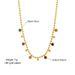 2023 New Minimalist And Niche Fashion Versatile Colorful Round Diamond Pendant Titanium Steel Metal Necklace_ipsvogv.com