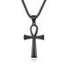 Men's Jewelry Stainless Steel Ankh Cross Necklace Personality Niche Titanium Steel Cross Pendant Pendant_ipsvogv.com