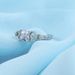 Fashion Celtic knot engagement ring for women Princess square zircon platinum plated jewelry_ipsvogv.com