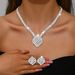 Women’s Jewelry Set Fashion Luxury Atmosphere Full Diamond Zircon Multi Color Dinner Party Wedding Accessories Necklace Earrings Set_ipsvogv.com