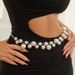 Fashion Design Pearl Tassel Waist Female Creative Round Bead Splicing Body Chain Body Chain_ipsvogv.com