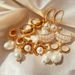 Baroque style brass plated K real gold pearl earrings shell pearl material elegant ear buckles_ipsvogv.com