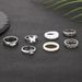 New Combination Fashionable And Personalized Butterfly Chain Dot Diamond 7-piece Set Ring_ipsvogv.com