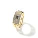 Men's Jewelry High End Personality Fashion Geometric Zircon Ring 14K Gold Full Diamond Cuban Chain Design Sense Ring Trend_ipsvogv.com