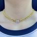 Hip Hop Cuban Chain Simple And Personalized Men's Necklace, Micro Inlaid Square Zircon Necklace_ipsvogv.com