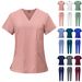 Women's beauty salon work clothes operating room scrub suit hand washing clothes short-sleeved doctor elastic scrub suit_ipsvogv.com