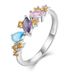 Ring for women S925 sterling silver simple fashion colored zircon light luxury ins niche design high end hand jewelry_ipsvogv.com