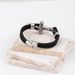 Men's Jewelry Fashion Stainless Steel Braided Leather Rope Bracelet Viking Jewelry_ipsvogv.com