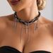 Delicate Cross Tassel Pendant Glass Rice Bead Collarbone Chain Ins Trendy Multi-layer Necklace_ipsvogv.com