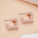 Niche Korean Earrings Geometric Square Design Diamond Studs Fashionable And Simple Temperament Full Diamond High End Earrings_ipsvogv.com