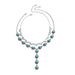 Ethnic Style Turquoise Cross Bead Necklace, Heart-shaped Bow Pendant, Collarbone Chain_ipsvogv.com