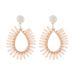 1 Pair Retro Roman Style Round Oval Beaded Braid Alloy Raffia Drop Earrings_ipsvogv.com